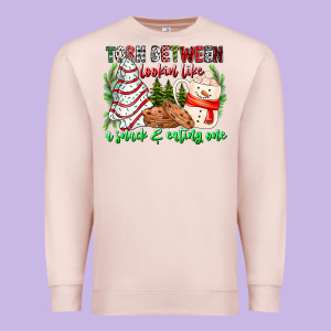Torn Between Looking Like A Snack Eating One Premium Sweatshirt Designed By Cowhidedigitalart