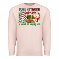 Pale Pink Torn Between Looking Like A Snack Eating One Premium Sweatshirt - CowhideDigitalArt