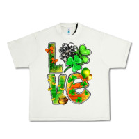 Pistachio st.patrick love with clover Urban Heavy Tee - NancyCooperArtShop