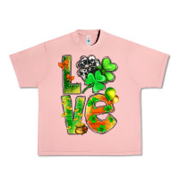 Salmon st.patrick love with clover Urban Heavy Tee - NancyCooperArtShop
