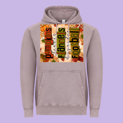 Pumpkins Leaves Flannels Hayrides Football Vintage Hoodie Designed By Texasbilliewilder