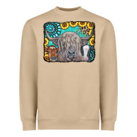 Mushroom Cows Glitter Turquoise Leopard Sunflowers Heavyweight Sweatshirt - CowCowDesign