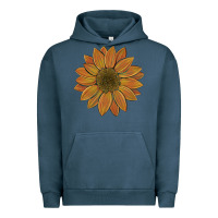 Pigment Midnight Navy sunflower Urban Hoodie - Artiststas