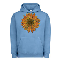 Pigment Pebble Blue sunflower Urban Hoodie - Artiststas