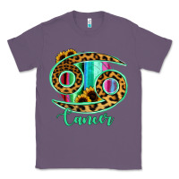 Lavender Cancer Zodiac Sign Sunflower Leopard Serape Classic Tee - RanaPortraitStore