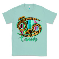 Seafoam Cancer Zodiac Sign Sunflower Leopard Serape Classic Tee - RanaPortraitStore