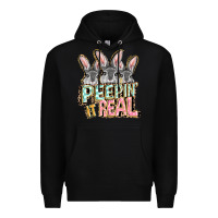 Black peepin' it real easter day Premium Hoodie - FaDigitalArtStudio