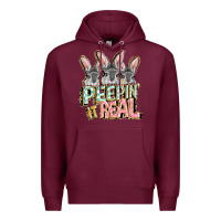 Burgundy peepin' it real easter day Premium Hoodie - FaDigitalArtStudio