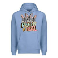 Colony Blue peepin' it real easter day Premium Hoodie - FaDigitalArtStudio