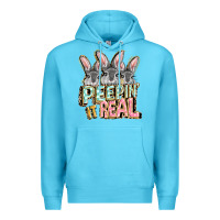 Ocean Blue peepin' it real easter day Premium Hoodie - FaDigitalArtStudio