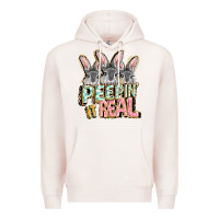 Pale Pink peepin' it real easter day Premium Hoodie - FaDigitalArtStudio