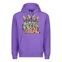 Purple peepin' it real easter day Premium Hoodie - FaDigitalArtStudio