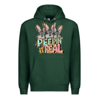 Sports Green peepin' it real easter day Premium Hoodie - FaDigitalArtStudio