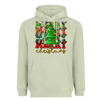 Matcha Merry Christmas Tree Heavyweight Hoodie - CowhideDigitalArt