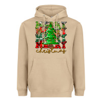 Mushroom Merry Christmas Tree Heavyweight Hoodie - CowhideDigitalArt