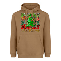 Toasted Coconut Merry Christmas Tree Heavyweight Hoodie - CowhideDigitalArt