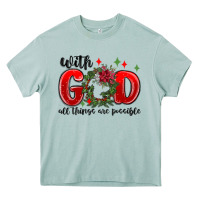 Arona with god all things are possible Heavy Core Tee - MaliasSmallBusiness
