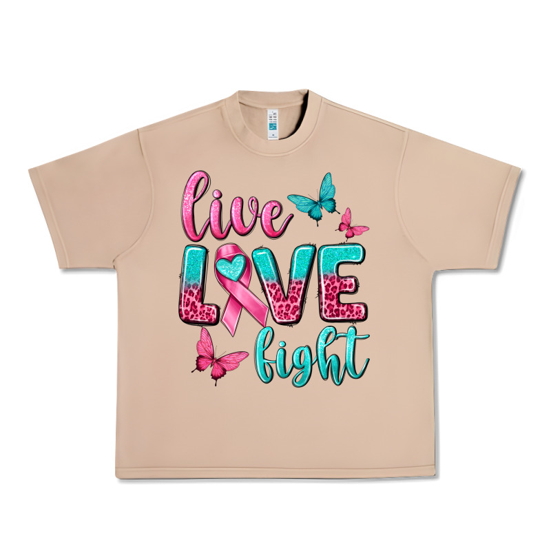 Live Love Fight Breast Cancer Urban Heavy Tee by texasbilliewilder | Teevron