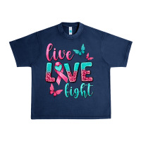 Navy live love fight breast cancer Urban Heavy Tee - texasbilliewilder