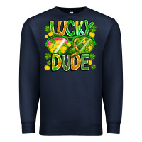 Navy Lucky Dude Premium Sweatshirt - CowhideDigitalArt