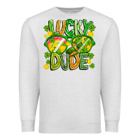 Oatmeal Heather Lucky Dude Premium Sweatshirt - CowhideDigitalArt