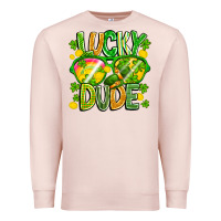 Pale Pink Lucky Dude Premium Sweatshirt - CowhideDigitalArt