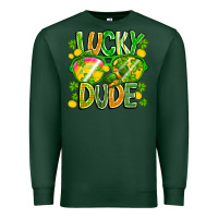 Sports Green Lucky Dude Premium Sweatshirt - CowhideDigitalArt