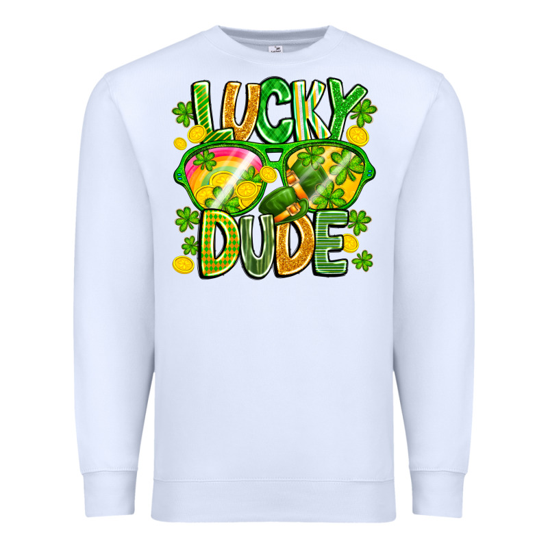 Lucky Dude Premium Sweatshirt by CowhideDigitalArt | Teevron