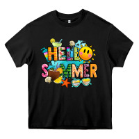 Black hello summer Heavy Core Tee - JahusDesignShop