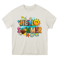 Cream hello summer Heavy Core Tee - JahusDesignShop