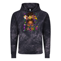 Cloud Black mardi gras teacher afro messy bun Vintage Hoodie - texasbilliewilder