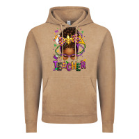 Vintage Coffee mardi gras teacher afro messy bun Vintage Hoodie - texasbilliewilder