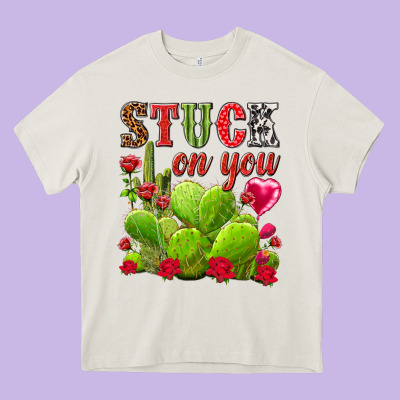 Stuck On You Heavy Core Tee Designed By Nancycooperartshop
