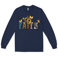Navy Faith USA sunflower 4th of july Long Sleeve Tee - HowdyJamesFarm