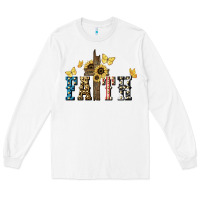 White Faith USA sunflower 4th of july Long Sleeve Tee - HowdyJamesFarm