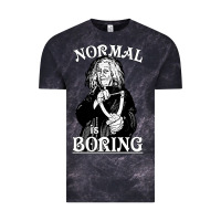 Cloud Black Limited Edition Grandma Addams (Frump)- Normal Is Boring Vintage Tee - tuanDangUi