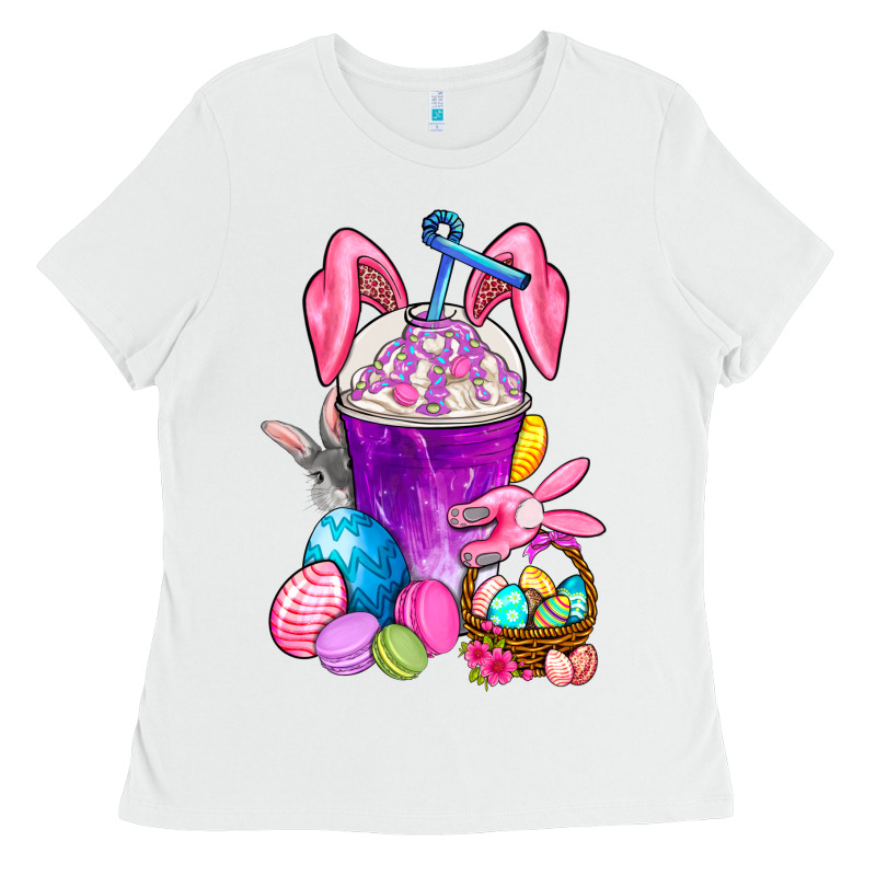 Happy Easter Coffee Cup Ladies Tee by NancyCooperArtShop | Teevron