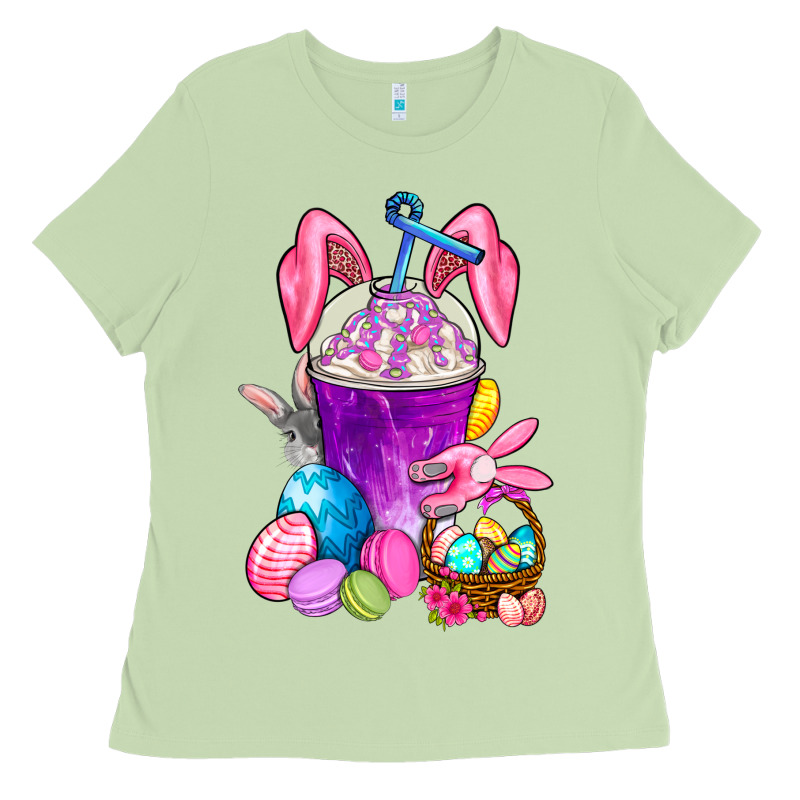 Happy Easter Coffee Cup Ladies Tee by NancyCooperArtShop | Teevron