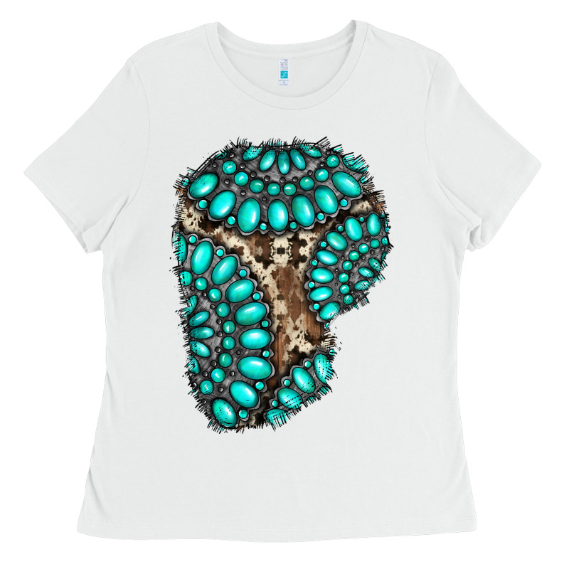 Gemstone Cowhide Patches Ladies Tee by RanaPortraitStore | Teevron