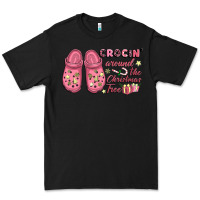 Black Pink Christmas crocin' around the Christmas tree Premium Tee - NancyCooperArtShop