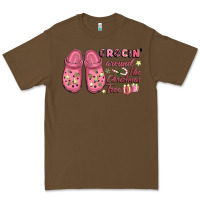 Pink Christmas Crocin' Around The Christmas Tree Premium Tee | Teevron