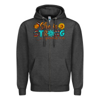 Charcoal Heather she is strong Zipper Hoodie - BundleAndBundleShop