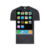 Vintage Black cell phone smartphone mobile app halloween costume Vintage Tee - tuanDangUi
