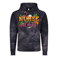 Cloud Black Nurse off duty Vintage Hoodie - NancyCooperArtShop