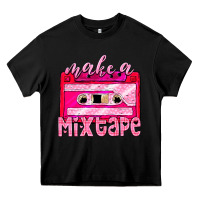 Black make a mixtape cassette Heavy Core Tee - NancyCooperArtShop