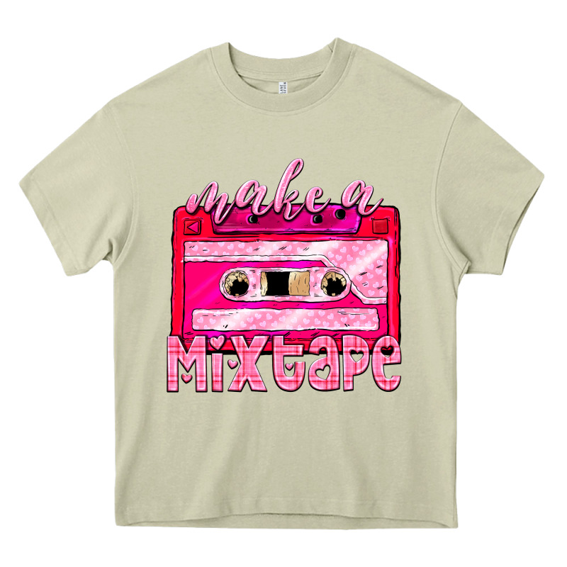 Make A Mixtape Cassette Heavy Core Tee by NancyCooperArtShop | Teevron