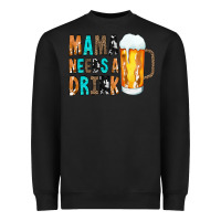 Black Mama Needs a Drink Heavyweight Sweatshirt - CowCowDesign