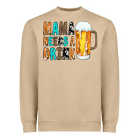 Mushroom Mama Needs a Drink Heavyweight Sweatshirt - CowCowDesign