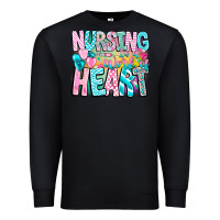 Black Nursing is a work of heart Premium Sweatshirt - CowhideDigitalArt