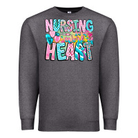 Charcoal Heather Nursing is a work of heart Premium Sweatshirt - CowhideDigitalArt